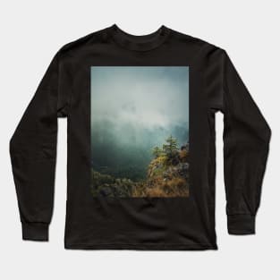 misty mountain peak Long Sleeve T-Shirt